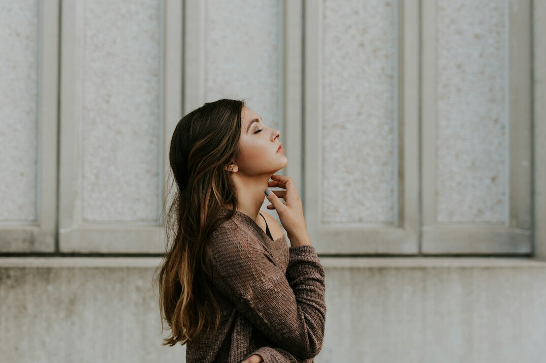 peaceful person thinking