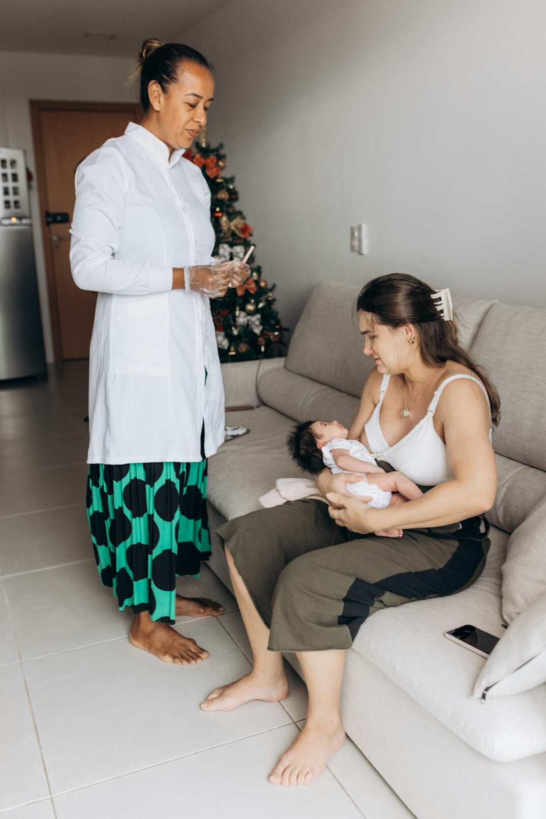 Family talking with a doctor during a medical consultation